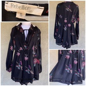 🔥5/$20🔥 Rebellion Chiffon Romper Embroidery